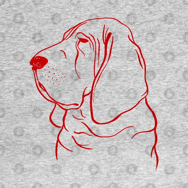 Bloodhound (Light Blue and Red) by illucalliart